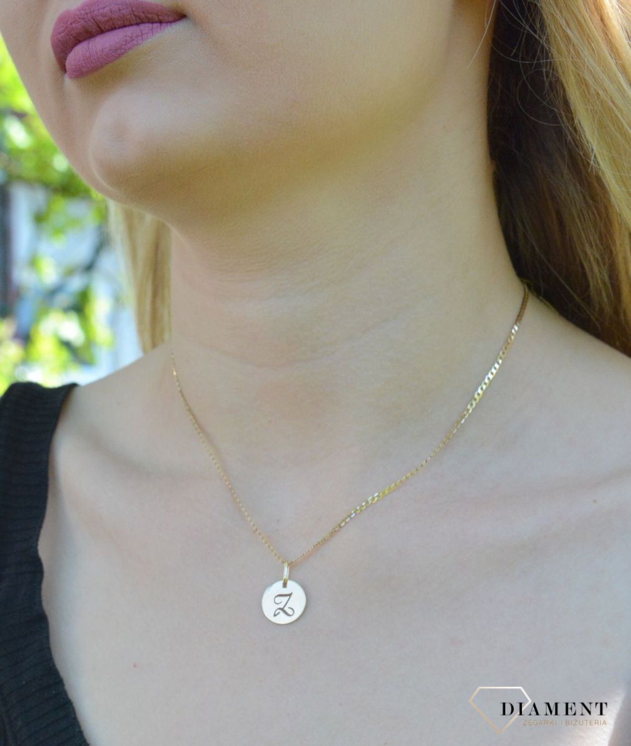 Złota zawieszka 585 literka Z ZA 2128Z. modna złota zawieszka wykonana z najwyższej próby złota 585. Zawieszka w kształcie litery Z. Zawieszka Siwiec, Rozenek Idealny pomysł na prezent.  Literka Z. Zawieszka Z..jpg